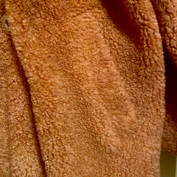 Teddy bear coat. Long Mauve Size L - Picture 5 of 5